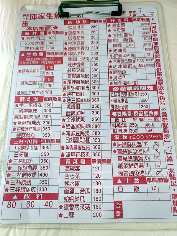 墾丁美食|恆春邱家生魚片:$100可爽吃20片生魚片,海鮮控必訪! 邱家生魚片